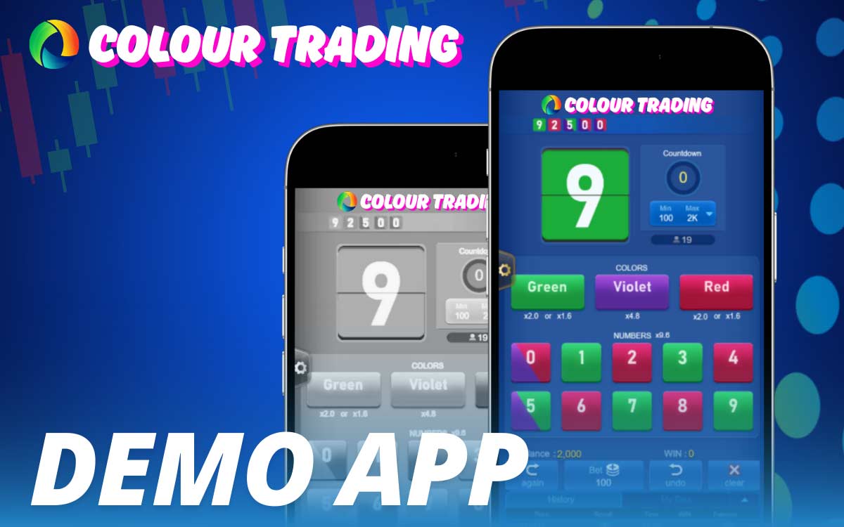 The Colour Trading App has a demo mode